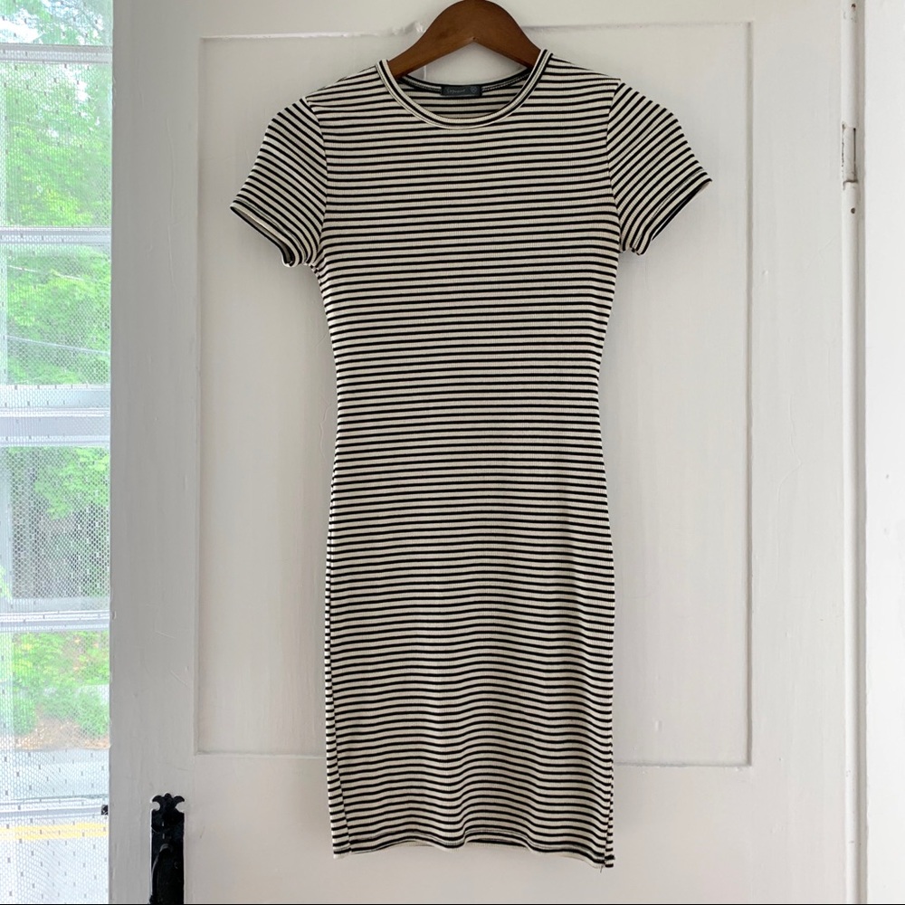 Soprano striped knit t-shirt dress, size medium